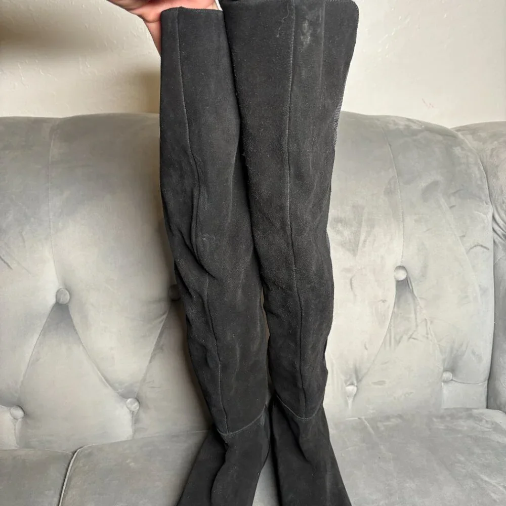 Blondo Waterproof Black Suede‎ Stretch Tall Boots – Women’s Size 7.5